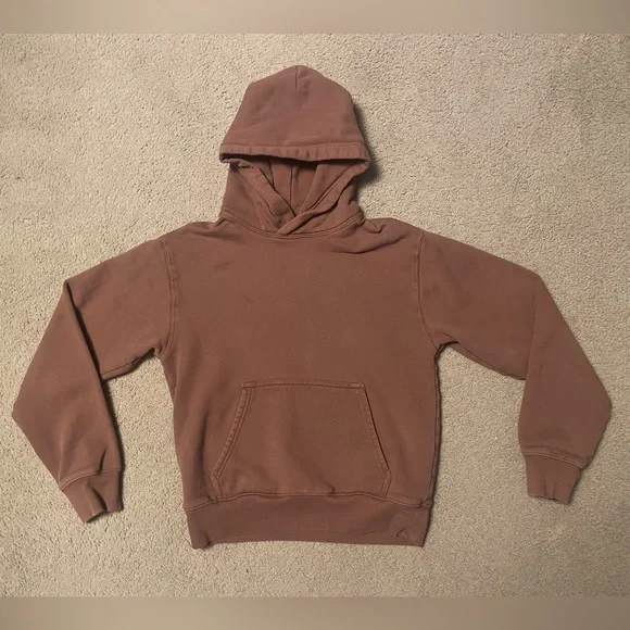 TNA Tops Aritzia Tna Cozy Fleece Perfect Fit Hoodie In Brown